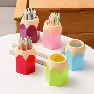 Creative Color-Block <b>Desk</b> Organizer <b>Large</b> Capacity Pen Holder for Student & Office Stationery - Product Image 2