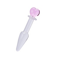 Nouveau design, marque OEM, plug anal en verre imperméable et écologique pour femmes, avec billes anales et plug anal.
