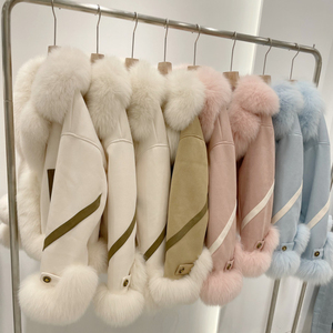 OFTBUY hiver épaissi populaire naturel fourrure de renard costume col épais chaud nouvelle mode daim duvet d'oie doublure manteau exquis - Product Image 6