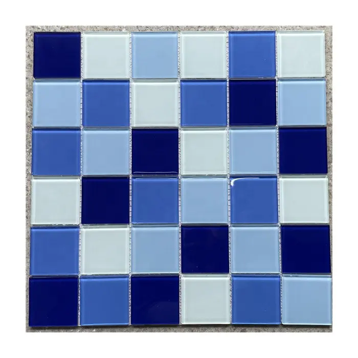 48x48mm crystal glass mosaic wall glass mosaic tile for bathroom and kitchen