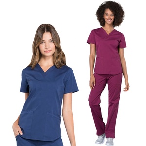 Vente en gros <span class=keywords><strong>pas</strong></span> <span class=keywords><strong>cher</strong></span> Vêtements <span class=keywords><strong>de</strong></span> travail élastiques d'été Gommages à manches courtes pour hommes et femmes - Product Image 3