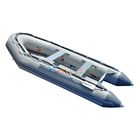 Bateau pneumatique de sport nautique, radeau pour eaux vives, bateau pneumatique de pêche, bateau pneumatique à rames en PVC pour la pêche avec aluminium