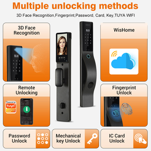 สมาร์ทล็อคพร้อมระบบจดจำใบหน้า 3 มิติ Tuya WiFi รหัสผ่านดิจิตอล คีย์การ์ดฉุกเฉิน <span class=keywords><strong>ป</strong></span>ลดล็อคเร็ว สมาร์ทล็อค<span class=keywords><strong>ป</strong></span>ระตูอิเล็กทรอนิกส์ - Product Image 3