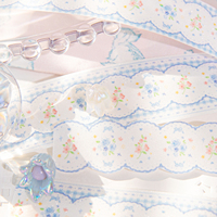 Autocollants adhésifs en acrylique découpés à la forme, imprimés sur mesure, kawaii, pour ruban washi, papier, vente en gros, design floral en feuille, facile à utiliser