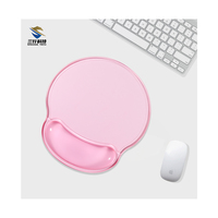 Tapis de souris de jeu en silicone gel transparent avec repose-poignet, design personnalisé, couleur unie, 250x230mm, en stock
