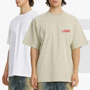 T-shirts en gros, design personnalisé, impression de haute qualité, 100% coton lourd, manches tombantes, t-shirts unis en vrac - Product Image 1