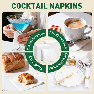 <span class=keywords><strong>Serviettes</strong></span> en <span class=keywords><strong>papier</strong></span> personnalisées en gros pour Noël, mariage, bar, 2 plis, blanches, jetables, pour dîner, fête, cocktail - Product Image 4