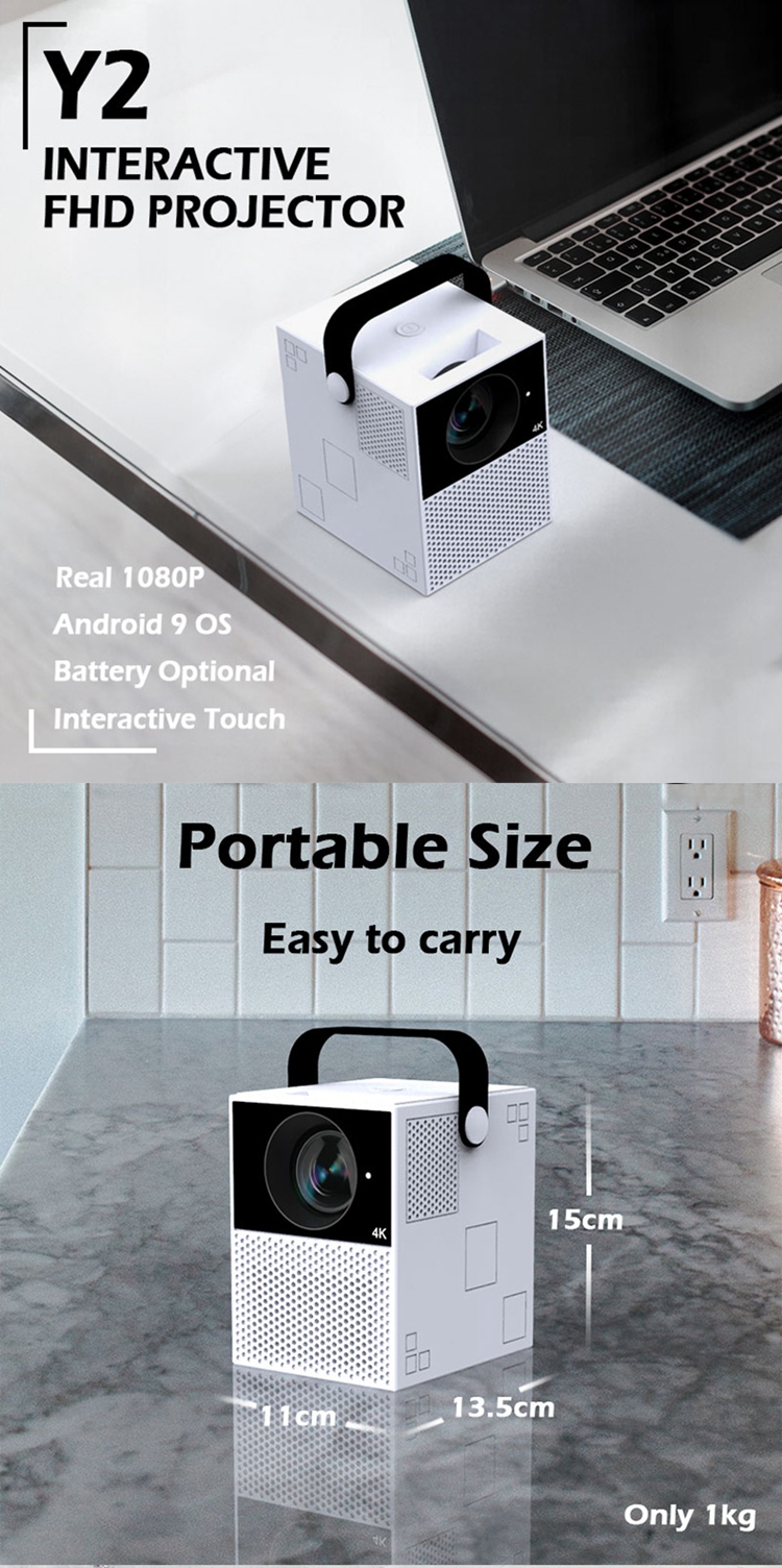 1080P Touch Projector 3D Early Education Phone Projector Portable Home Theater Smart Touch Projector