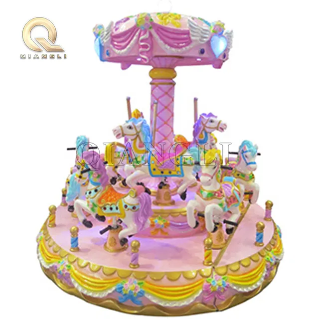 Amusement Rit Kleine Carrousel Merry Go Round 9P Voor Kinderen Te Koop