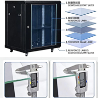 Armoire serveur double usage de 19 pouces, 0,6 mètre de profondeur, murale ou sur pied, en acier laminé à froid SPCC.