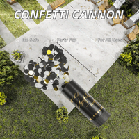 Canon à confettis et lance-confettis biodégradables (noir)