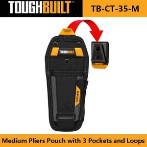 Pliers Tool Bag Large 4-Pocket Loops <b>Tape</b> <b>Measure</b> Clip Pencil Holder Adjustable Strap Polyester OEM - Product Image 2