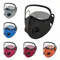 Masque facial pour moto et vélo, filtre à charbon actif, pour sports de plein air, anti-poussière, anti-brume, respirant