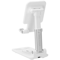 Support de chargeur de téléphone sans fil magnétique Wesdar Factory 5W OVP 5V/2A en ABS 2-en-1 pour smartphone et écouteurs avec réveil