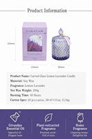 Bougie parfumée au soja 200g en verre, bougie d'art aromathérapeutique, coffret cadeau de luxe pour la décoration de la maison et des fêtes