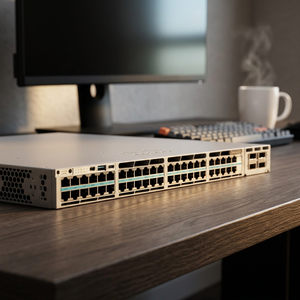 Nouveau commutateur réseau C9300L-24UXG-4X-E C9300 24 ports avec uplinks fixes UPoE 8xGig 4x10G Network Essentials - Product Image 1