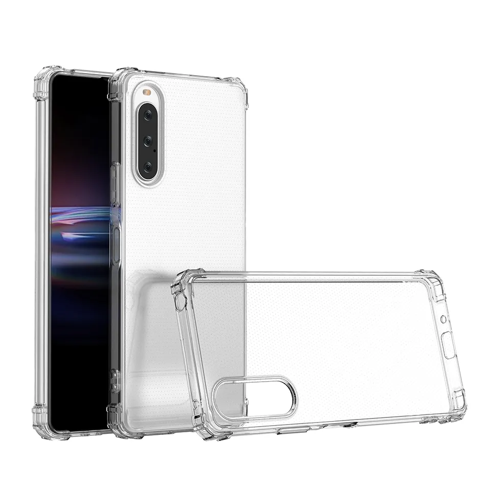 For Xperia 10 V Case Clear, 2023 New Shock-Absorption Reinforced Corner Flexible Soft TPU Cover Phone Case For Sony Xperia 10 V