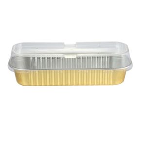 RE3G Factory Direct Gold Rectangular Aluminum <b>Foil</b> <b>Container</b> of Various Specifications With Lid - Product Image 2