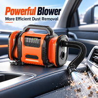 Démarreur portable avec gonfleur et souffleur d'air pour camion/voiture, chargeur de batterie 12V, lampe LED numérique