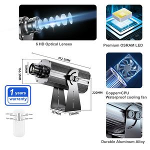 TMUT โลโก้ที่ปรับแต่งได้ led 300W ม้าลายข้ามโปรเจคเตอร์โคมไฟอลูมิเนียมโคมไฟโปรเจคเตอร์ gobo - Product Image 6