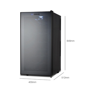 Vitrine <span class=keywords><strong>à</strong></span> 32 bouteilles avec portes vitrées intégrées, réfrigérateur <span class=keywords><strong>à</strong></span> <span class=keywords><strong>vin</strong></span> électrique <span class=keywords><strong>à</strong></span> semi-conducteurs pour usage domestique ou hôtelier - Product Image 6