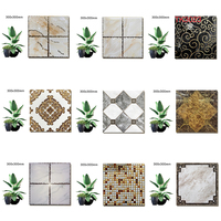 300x300mm Springlegroup marque hôtel Kajaria carreaux de sol prix céramique Art cuir mur or Rose queues maison carreaux décor