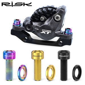 Juego de abrazaderas de freno de disco RISK de aleación de titanio M6x18 para bicicletas de carretera, incluidos los modelos SLX <span class=keywords><strong>XT</strong></span> XTR - Product Image 1