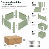 Fournisseur en gros de jardinières carrées arrondies, épaisseur 0,8 mm, en métal avec revêtement en poudre, pour aménagement paysager