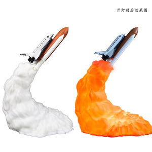 Lampe de Table de fusée Rechargeable par USB, Mini lampe d'impression 3D créative, lampe de nuit LED de fusée de <span class=keywords><strong>lune</strong></span> pour cadeau de noël - Product Image 2