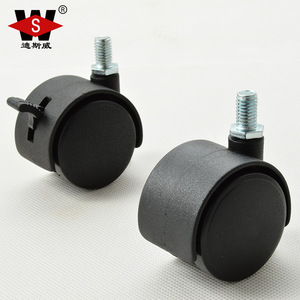 Rueda Universal de Plástico y Nylon para Muebles de Oficina Disway de 2 Pulgadas con Rosca M10 - Product Image 1