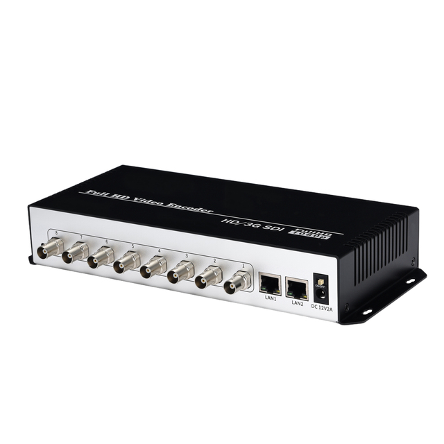 Unisheen 8 in 1 SDI to IP Video Encoder H.265 H.264 8 Channels Live Streaming Encoder HD Encoders H265