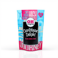 Sachet personnalisé en gros pour granola sain, pochette refermable à fond plat pour céréales sans noix, idéale pour le stockage et la vente au détail