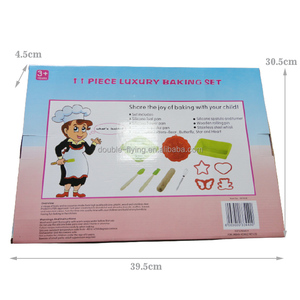 ชุดอุปกรณ์ทำขนมสำหรับเด็ก 11 ชิ้น พร้อมพิมพ์มัฟฟินซิลิโคน, พิมพ์ขนมปัง, ไม้คลึงแป้ง, ที่ตัดคุกกี้ และที่ตีไข่, อุปกรณ์ครัวขนาดเล็กสำหรับเด็ก - Product Image 4