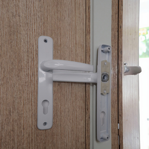 Juego de Manijas para Puerta de Entrada de Aleación de Aluminio Blanco de 85 mm, Diseño Moderno, Directo de Fábrica, con Palanca de Inclinación y Giro - Product Image 4