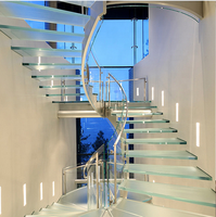 Escalier conceptions de garde-corps en verre après verre balustrade