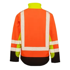 Ropa de trabajo sostenible de seguridad de 3 capas de softshell reciclado - Product Image 3