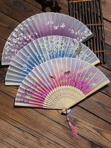 Stil Fan Fan Antike frauen Sommer Tragen Tragbare Falten Kinder Klassische Hanfu Hohl wu dao shan - Product Image 6