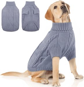 Suéter de Punto para Perro con Cuello Alto, Invernal, Moderno, Talla Grande para Bulldog <span class=keywords><strong>Doberman</strong></span>, <span class=keywords><strong>Ropa</strong></span> para Mascotas con Estampado Animal Cálido - Product Image 3