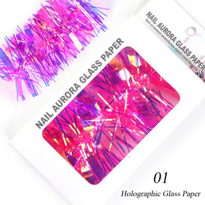 Autocollants pour ongles en film miroir, bandes laser 3D holographiques Aurora, autocollants pour ongles auto-adhésifs pour salon, décoration de manucure DIY - Product Image 3
