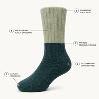 Chaussettes en laine d'alpaga épaisse personnalisées, chaussettes en laine mérinos respirantes et chaudes, colorées, déodorantes, pour la course à pied et le cyclisme