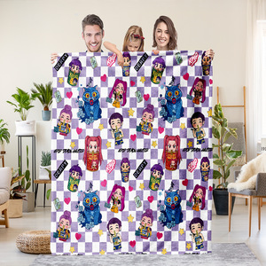 Couverture décorative en flanelle imprimée Kpop Demon Hunters, dessin animé Kawaii, anime, literie personnalisée pour enfants et bébés - Product Image 1