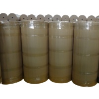 Film OPP et colle acrylique activée à l'eau BOPP rouleau jumbo ruban adhésif simple face 48mm de largeur pour sceller les cartons à faible bruit