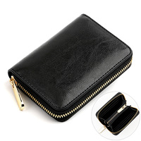 Nouvelle Arrivée Porte-Monnaie en Cuir Véritable OEM Mini Pochette Zippée pour Monnaie et Billets Porte-Cartes Femme Petit Portefeuille
