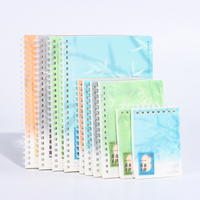 Cuaderno Espiral con Cubierta Transparente de PP A5 A6 A7, Diseño de Paisaje Chino con Arte de Bambú, Encuadernación de Espiral Suave