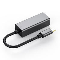 Adaptador USB 3.0 Tipo C Gigabit Ethernet 1000Mbps RJ45 AC USB C Hub PVC Aleación de Aluminio PC/Portátil Accesorios de Computadora con Cable