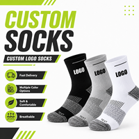 Chaussettes de basketball personnalisées en tricot avec logo pour hommes, respirantes, anti-humidité, chaussettes de sport, chaussettes athlétiques courtes avec logo personnalisé