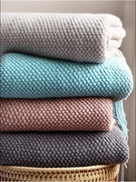 Plaids en tricot doux personnalisés, jetés en tissu uni, couvre-lits pour voyage, canapé, fauteuil, bureau, sieste, hôtel, décoration de la maison