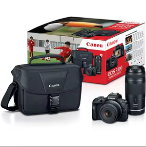 กล้อง Canon R100 APS-C มิเรอร์เลส 24.1MP ระบบโฟกัสอัตโนมัติคู่ 4K 24fps Full HD 60fps เมาท์ RF สำหรับมือใหม่ ถ่ายภาพ วิดีโอบล็อก กล้อง EOS R100 APS-C มิเรอร์เลส - Product Image 1