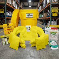 Kit de Contención de Derrames Químicos Industrial SABER SC75-SK/SD de 75 Litros con Tambor de Recogida y Alta Absorbencia