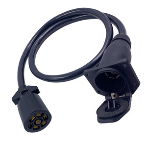 UC1711 6 Ft Trailer Extension <b>Cable</b> <b>Waterproof</b> Sealed RV Electrical Connection Black - Product Image 1